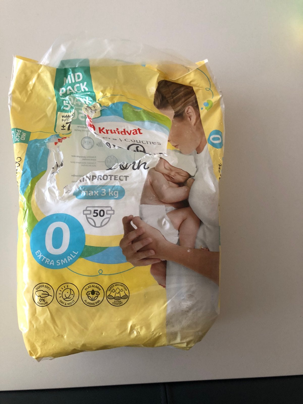 Kruidvat 0 NewBorn Extra Small Luiers, Overige typen, Nieuw, Standaard, Ophalen