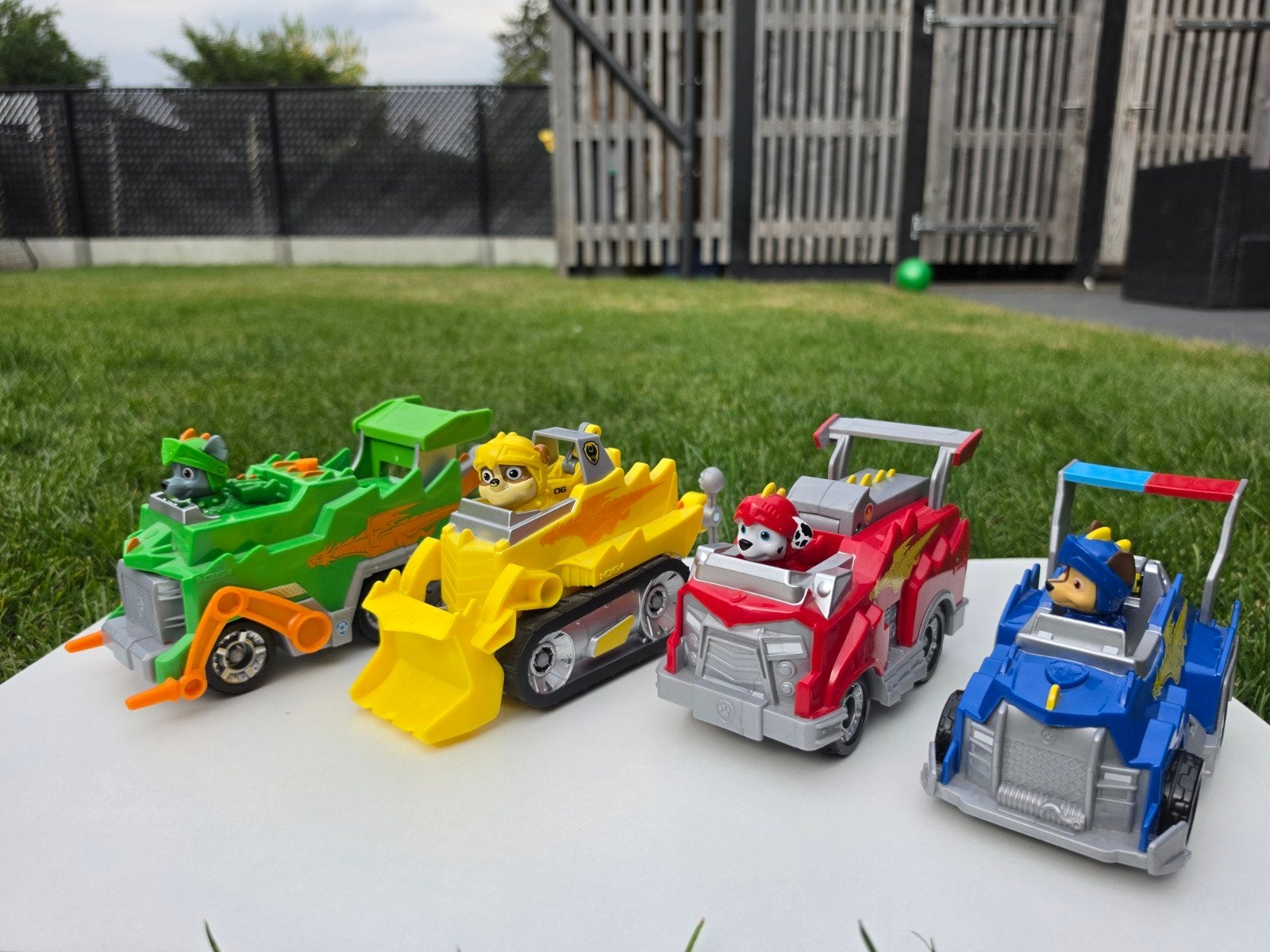 Paw Patrol Rescue Knights - set van 4 transformerende auto's, Ophalen of Verzenden