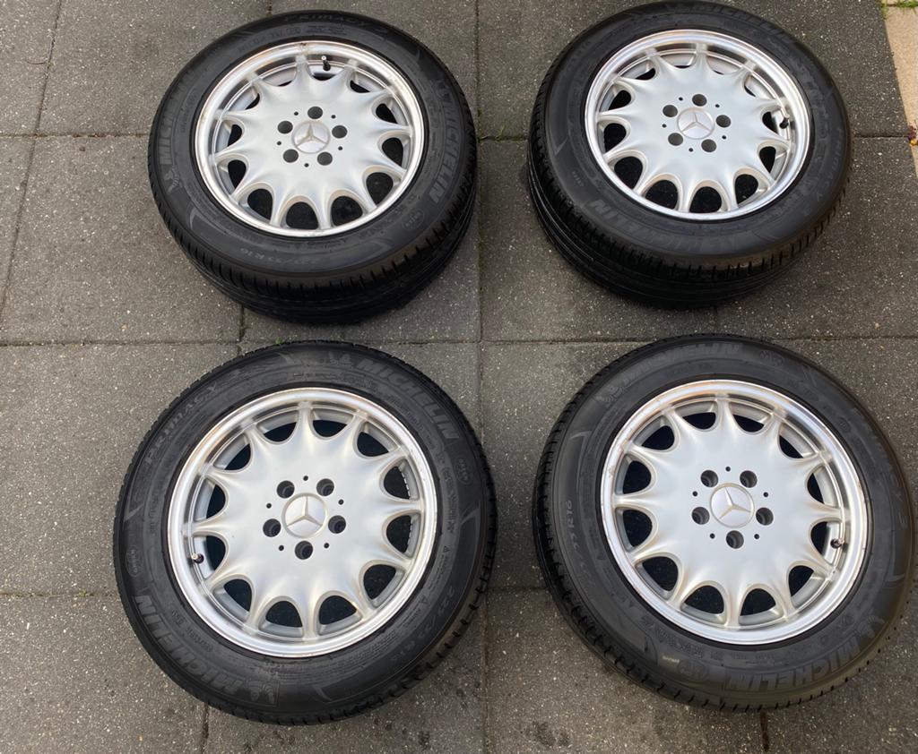 Mercedes SL R129 Monkar 16inch velgen met Michelin banden, Auto-onderdelen, Banden en Velgen, Ophalen, 16 inch, Banden en Velgen