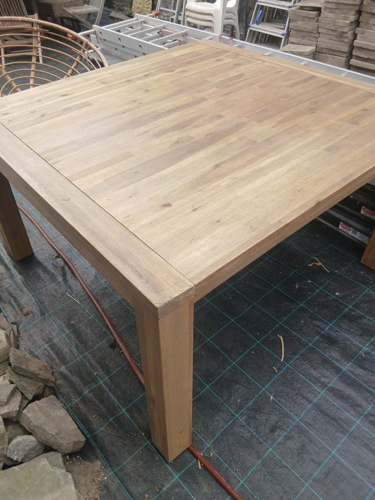 Massieve tafel, Ophalen, Gebruikt, Vierkant, Vijf personen of meer