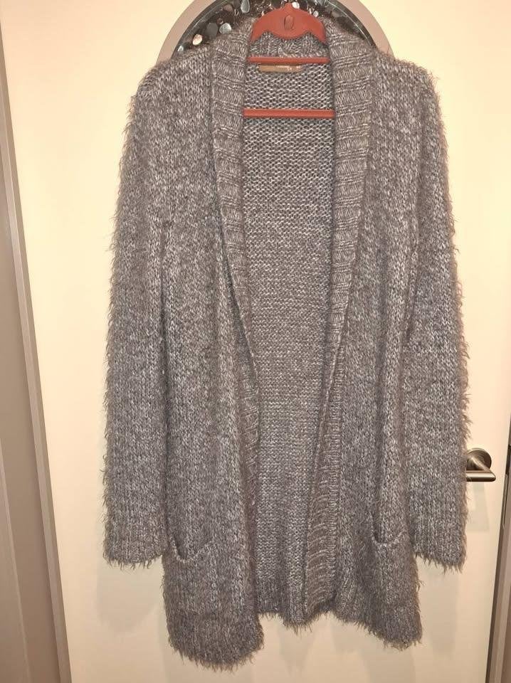 Comme Ca, Lange Cardigan, wol en Alpaca Maat 40, Kleding | Dames, Truien en Vesten, Maat 38/40 (M), Zo goed als nieuw, Grijs, Comme ça