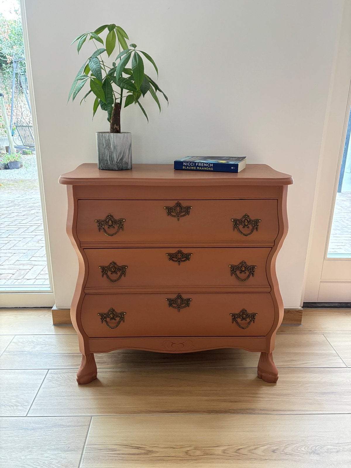 ⭐️ Brocante buikkastje gerestyled in terracotta - zgan, Ophalen, Zo goed als nieuw