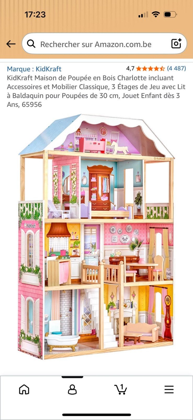 Maison de poupée en bois + accessoires, Neuf, Accessoires