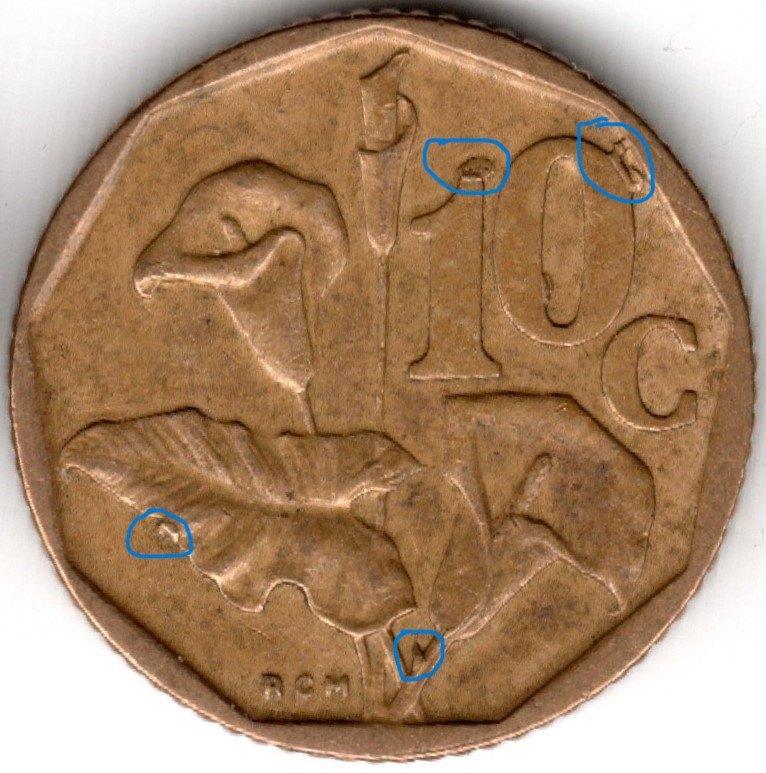 Afrique du Sud : 10 Cent 1994 avec 5 Cuds KM #135 Ref 14539, Timbres & Monnaies, Monnaies | Afrique, Enlèvement ou Envoi, Afrique du Sud