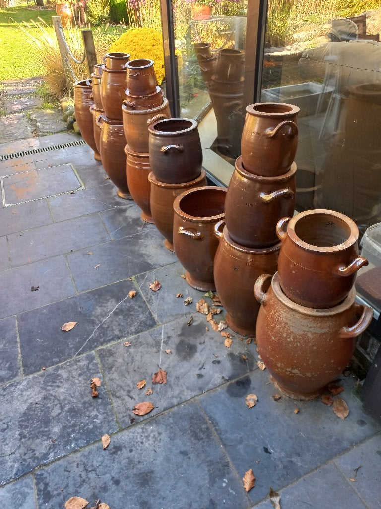 Oude  smoutpotten  boterpotten  voor decoratie, Enlèvement, Utilisé