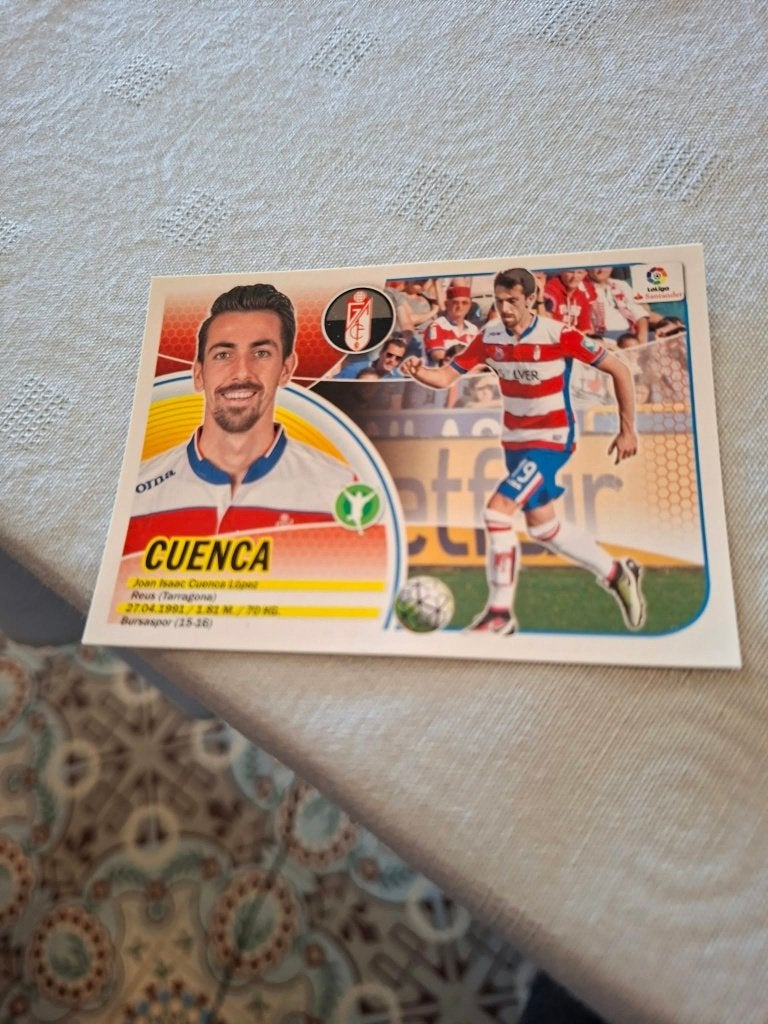 Panini / Sticker : Cuenca / Granada FC / 2016-2017, Enlèvement ou Envoi, Neuf, Affiche, Image ou Autocollant