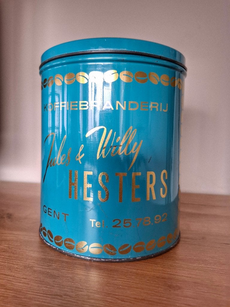 Boîte à café vintage Jules & Willy Hesters Ghent, Collections, Enlèvement ou Envoi, Utilisé, Café, Autres marques