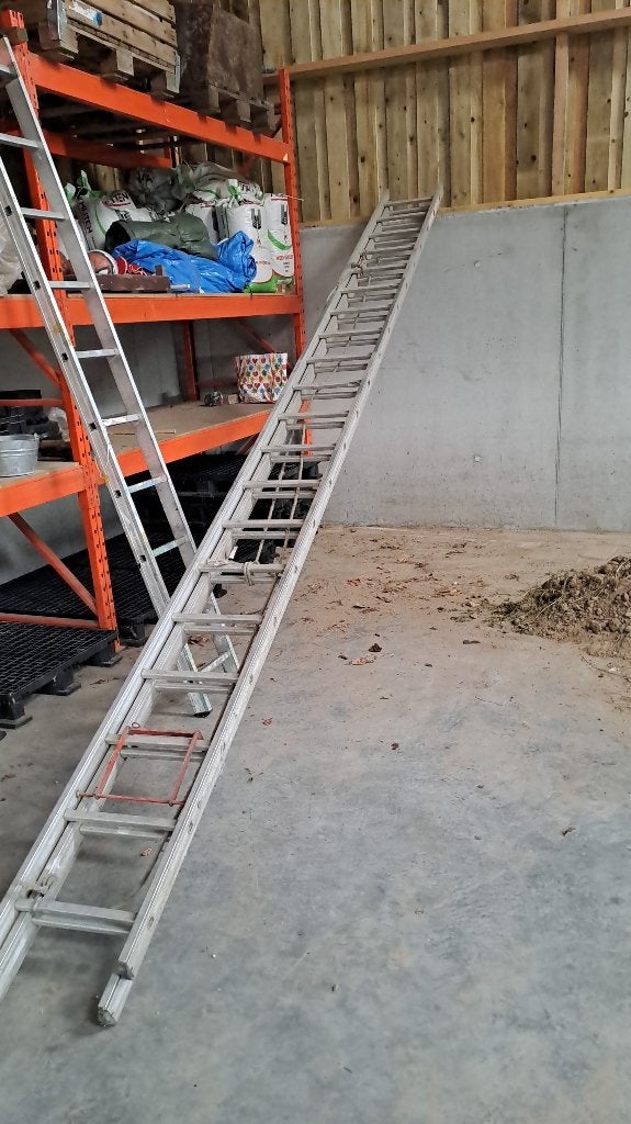 Dubbele ladder 2x20 treden/5,5m, Ophalen, Gebruikt, Ladder, Opvouwbaar of Inschuifbaar