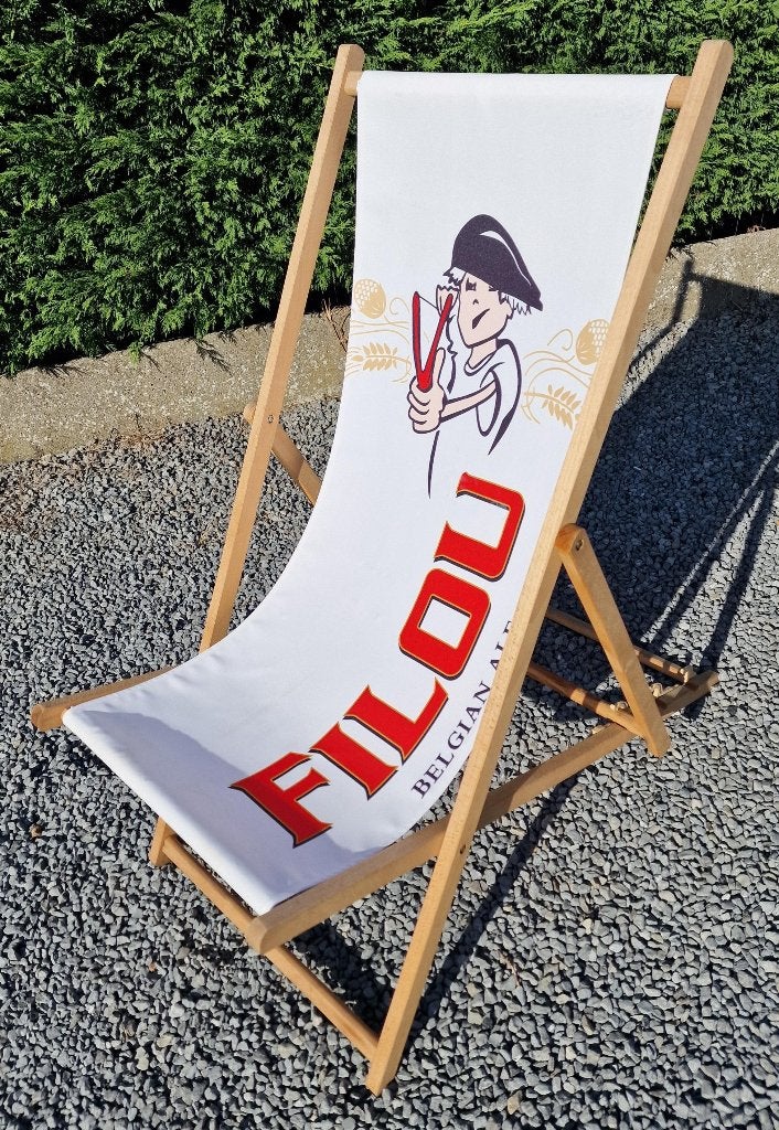 strandstoel in hout, Tuin en Terras, Ophalen, Zo goed als nieuw, Hout, Verstelbaar