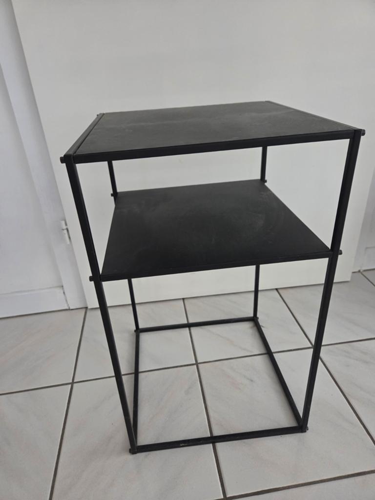 Zwarte bijzettafel 35x35x57 cm, Huis en Inrichting, Tafels | Bijzettafels, Ophalen of Verzenden
