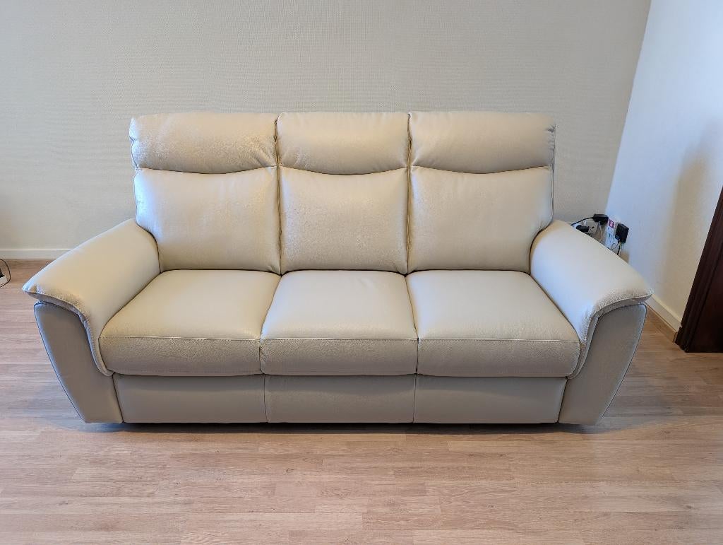 Poltronesofà leren 3-zitsbank, Ophalen, 100 tot 125 cm, Leer, Rechte bank