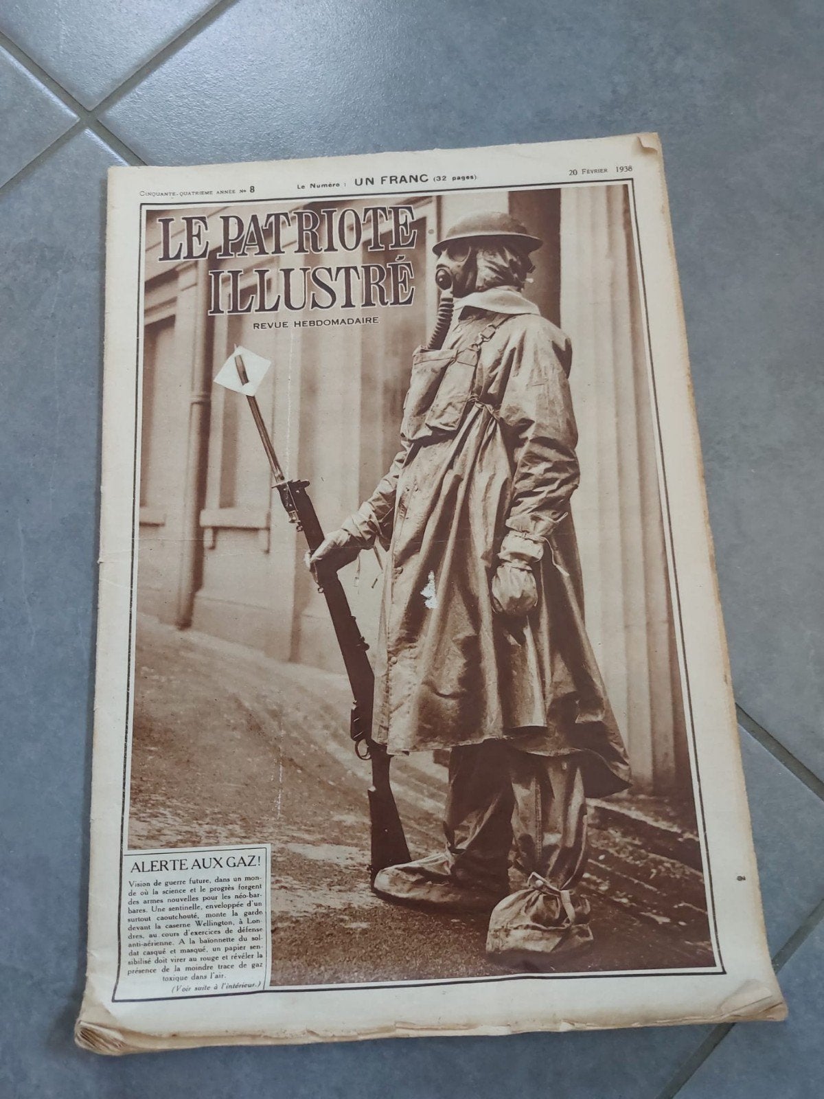 Le Patriote Illustré (20 février 1938) Protection contre les, Collections, Enlèvement ou Envoi, Armée de terre, Autres types