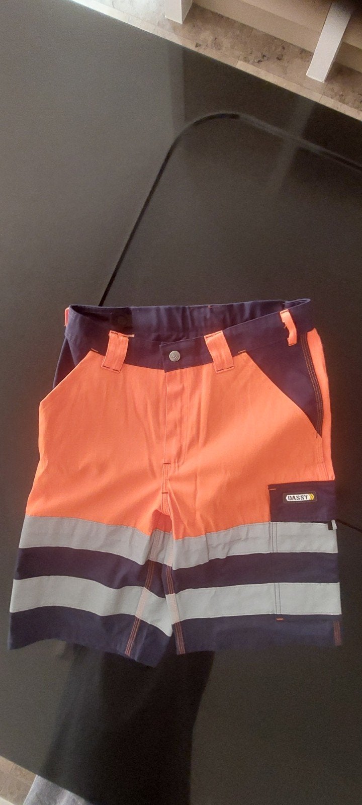 Korte werkbroek fluo maat 42 of  79cm, Ophalen