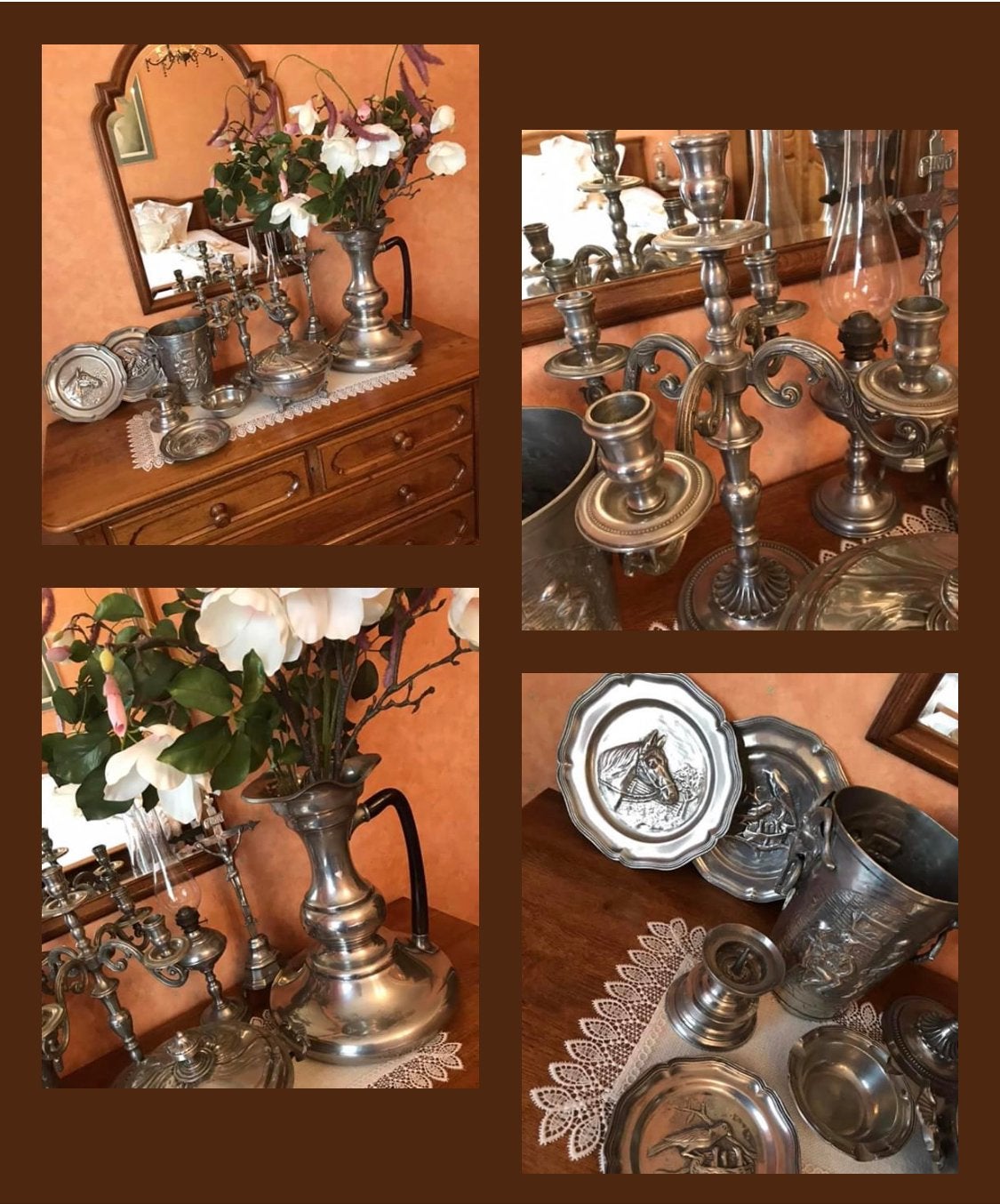 TINNEN DECORATIE TIN ANTIEK, Antiek en Kunst, Ophalen