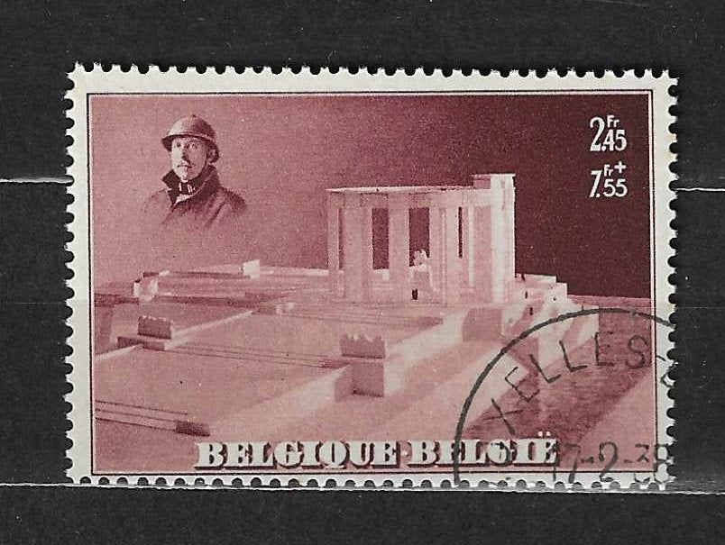 Belgique OPC 465A Mémorial à S.M. le Roi Albert Ier, Enlèvement ou Envoi, Affranchi, Maison royale