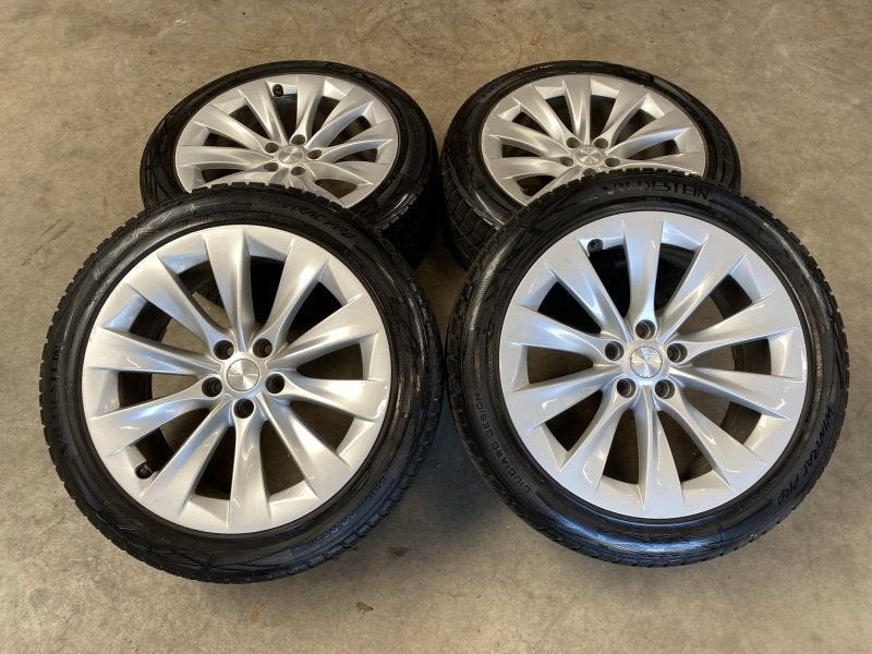 20 inch originele Slipstream velgen + winterbanden Tesla Mod, Auto-onderdelen, Gebruikt, 255 mm, -, -