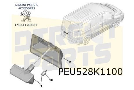 Peugeot Expert achterpaneel cmplt. (9/16-) Origineel! 161396, Auto-onderdelen, Citroën, -, Nieuw, Ophalen of Verzenden