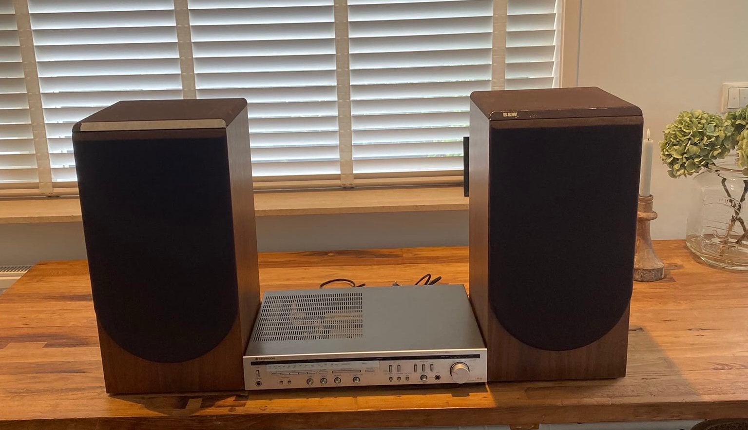 Stereo vintage kenwood b&w, Enlèvement, Comme neuf