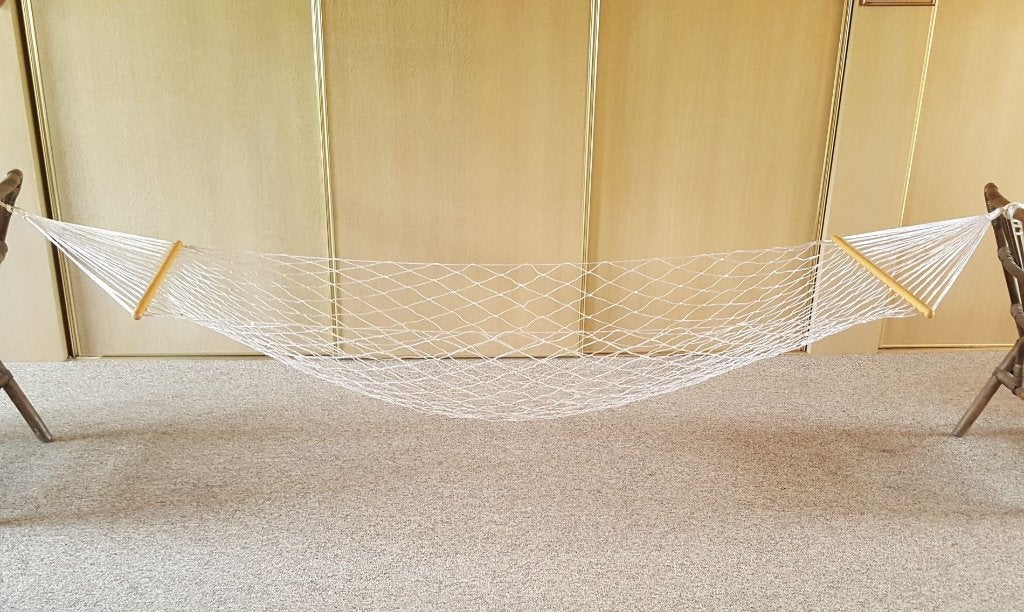 Hangmat Bahamas stijl (geknoopt) - zo goed als nieuw, Tuin en Terras, Opvouwbaar, Ophalen of Verzenden, Zo goed als nieuw, Eenpersoons