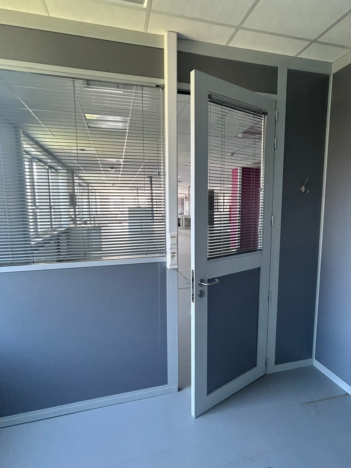 lot de parois de bureaux en alu accoustique + porte, Enlèvement ou Envoi, Comme neuf
