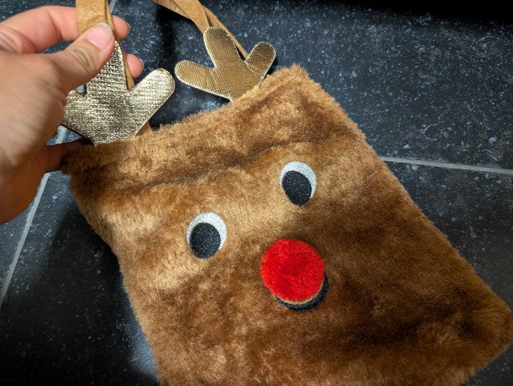 Tasje handtas hert kerstmis, Diversen, Kerst, Ophalen of Verzenden, Zo goed als nieuw