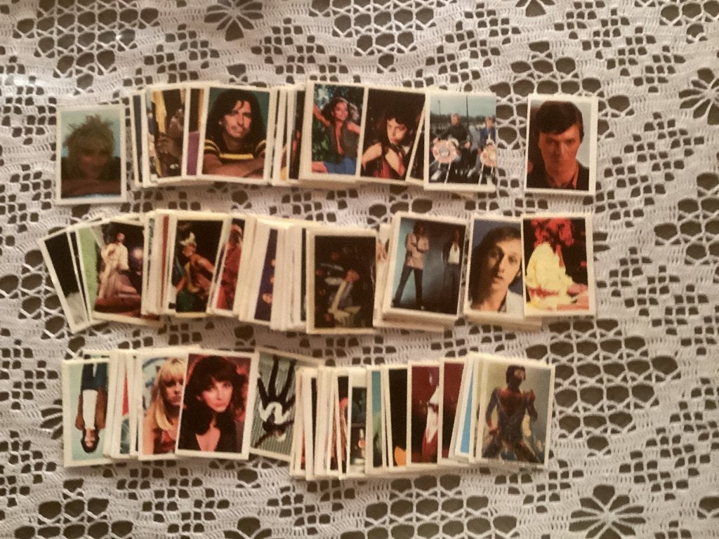 Lot stickers POP FESTIVAL UIT 1980 prenten chromos, Ophalen of Verzenden, Gebruikt