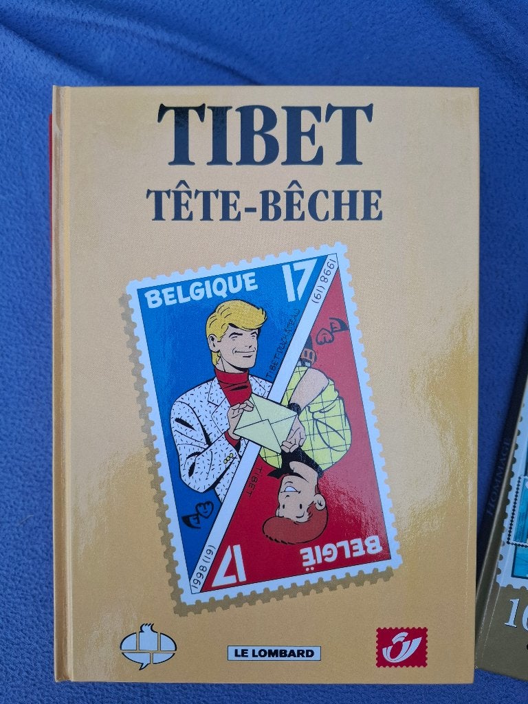 ALBUM TIMBRES LA POSTE BELGE "TIBET TETE BECHE" 2.500 ex, Livres, BD, Une BD, Enlèvement ou Envoi, Comme neuf