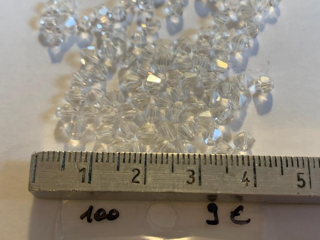 100 Swarovski tolletjes transparant, Ophalen of Verzenden, Nieuw, Kraal