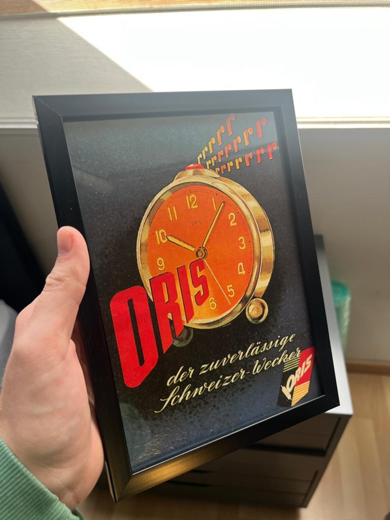 Oris horloge ingekaderd, Handtassen en Accessoires, Horloges | Antiek, Polshorloge, Ophalen of Verzenden
