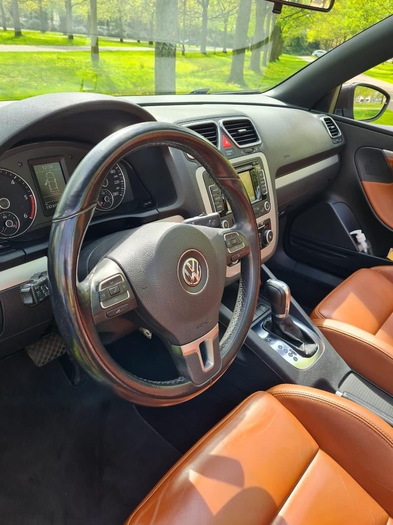 VW EOS 2013 2.0 CABRIOLET, Auto's, Beige, Leder, Diesel, 2 deurs