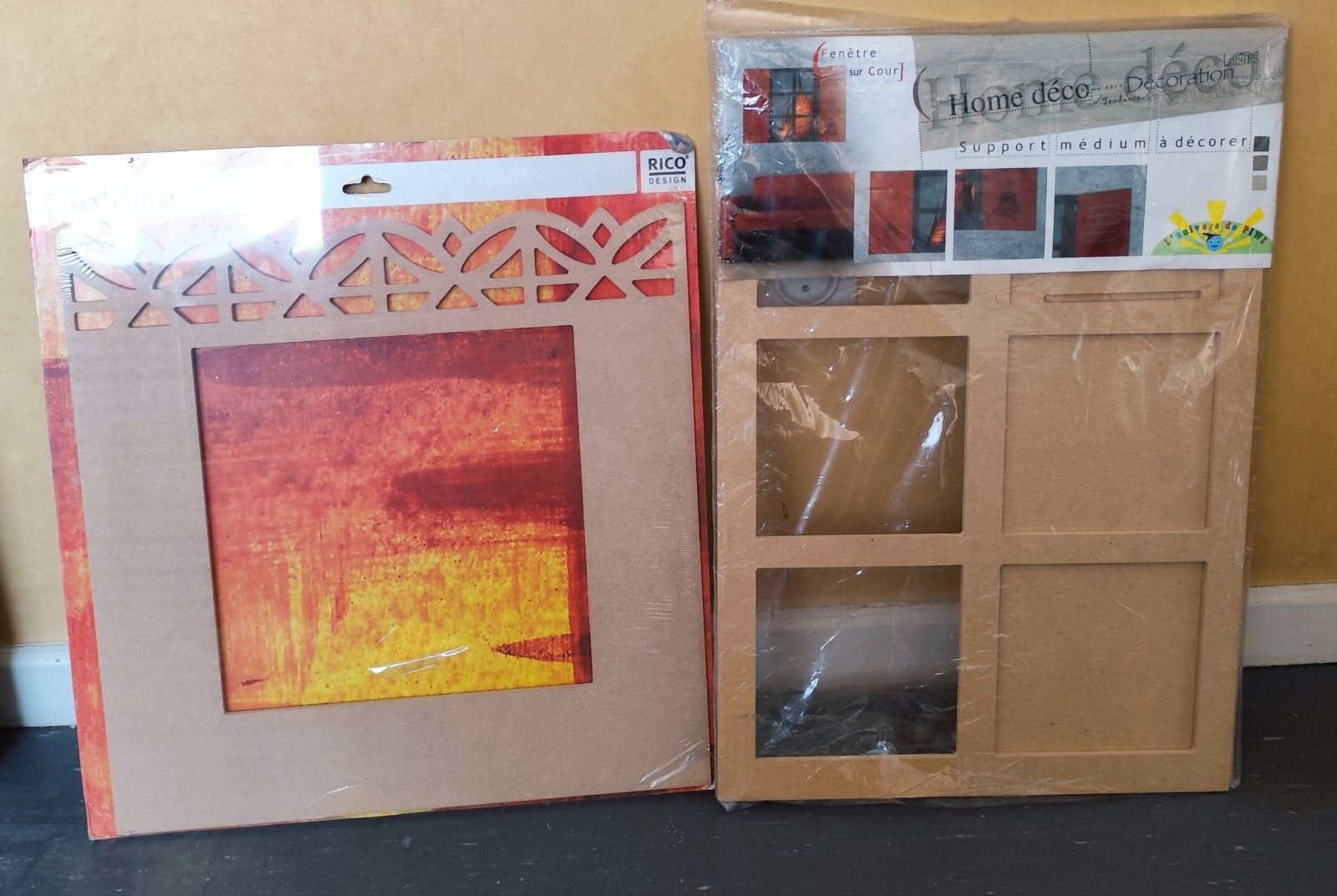 Set van 2 nieuwe Mdf-decoraties (binnenraam, frame), Ophalen of Verzenden, Nieuw