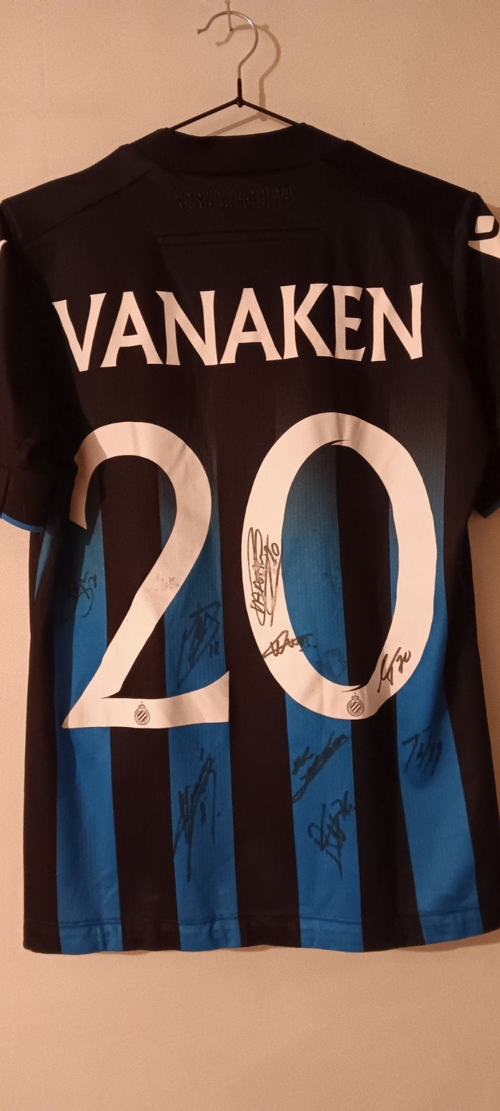 Gesigneerd Vanaken shirt Club Brugge, Maat M, Ophalen of Verzenden, Zo goed als nieuw, Shirt
