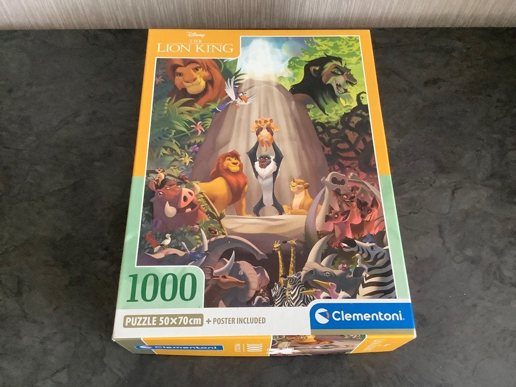 Puzzle Disney Le Roi Lion (1000 pièces), Enlèvement ou Envoi, 500 à 1500 pièces, Comme neuf, Puzzle