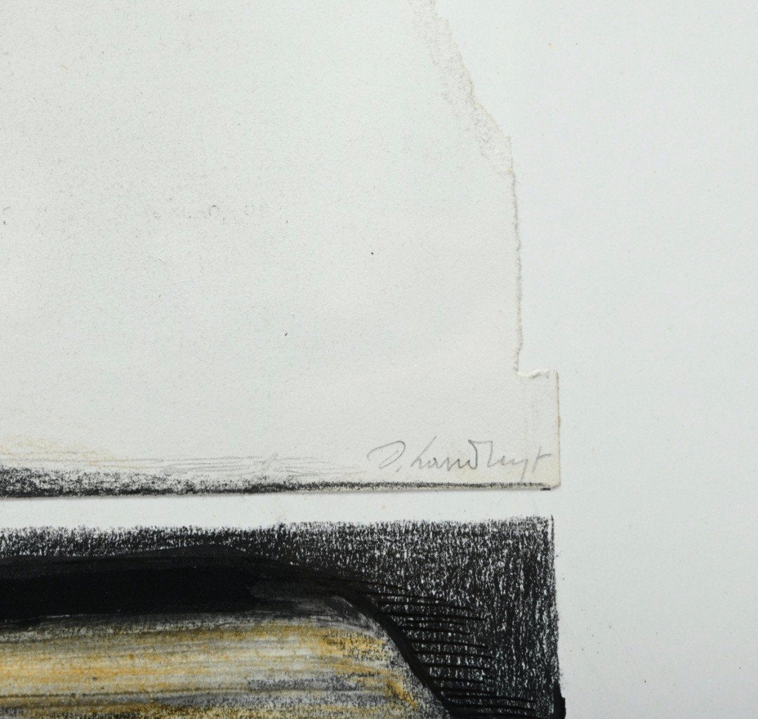 LANDUYT Octave "De naburige eenzaamheid" collage en inkt, Ophalen, Collage