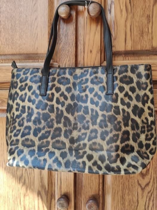 Sac-cabas neuf L. Credi motif léopard et poignées cuir, Enlèvement ou Envoi, Neuf, Autres couleurs, Sac à bandoulière