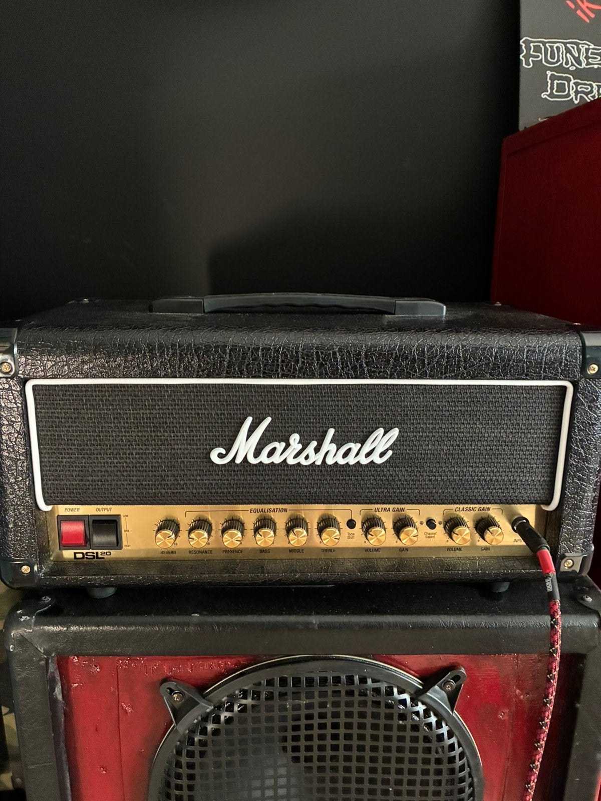 Marshall dsl20hr met voetswitch, Muziek en Instrumenten, Versterkers | Bas en Gitaar, Ophalen, Zo goed als nieuw, Gitaar