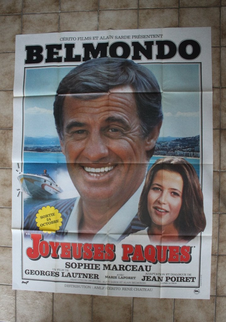 filmaffiche Jean-Paul Belmondo Hold-up XL filmposter, Collections, Posters & Affiches, Enlèvement ou Envoi, Rectangulaire vertical
