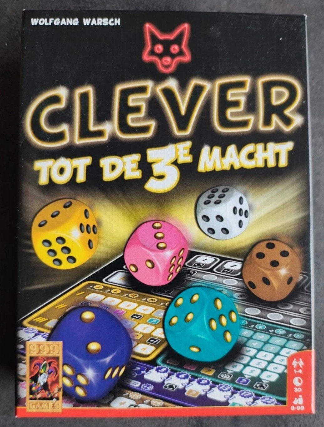 Clever tot de 3e Macht – 999 Games – Dobbelspel, Hobby en Vrije tijd, Een of twee spelers, Ophalen of Verzenden, Zo goed als nieuw