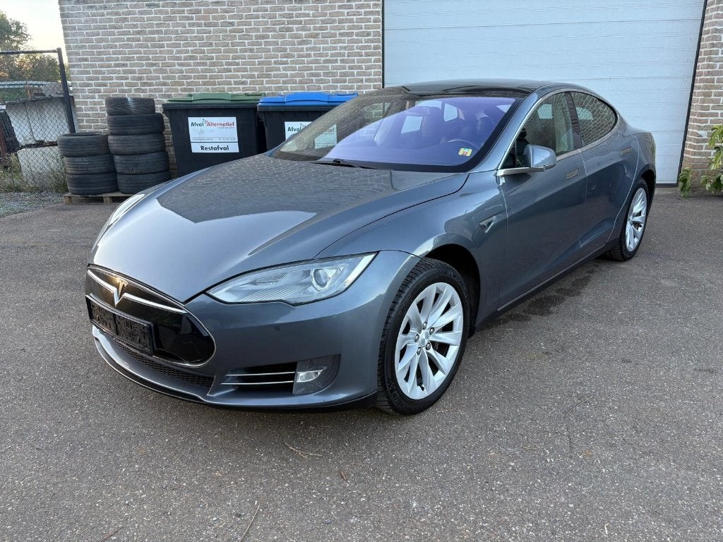 Tesla model S85 Free Supercharge SC01 Garantie, Auto's, Achterwielaandrijving, Model S, Zwart, Grijs