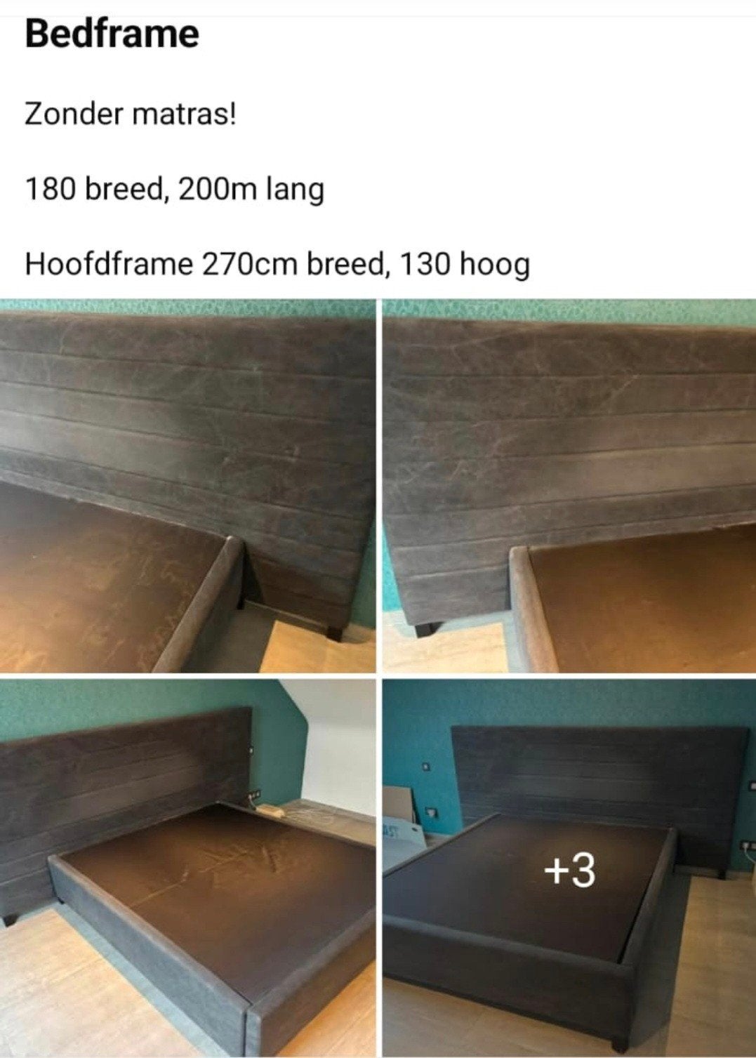 bedframe zonder matras, Ophalen, Gebruikt, Stof