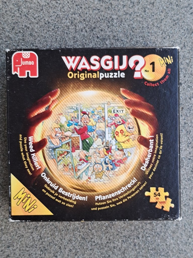 Puzzel Wasgij Original mini nr. 1 Onkruid bestrijden, Enlèvement, Moins de 500 pièces, Utilisé, Puzzle
