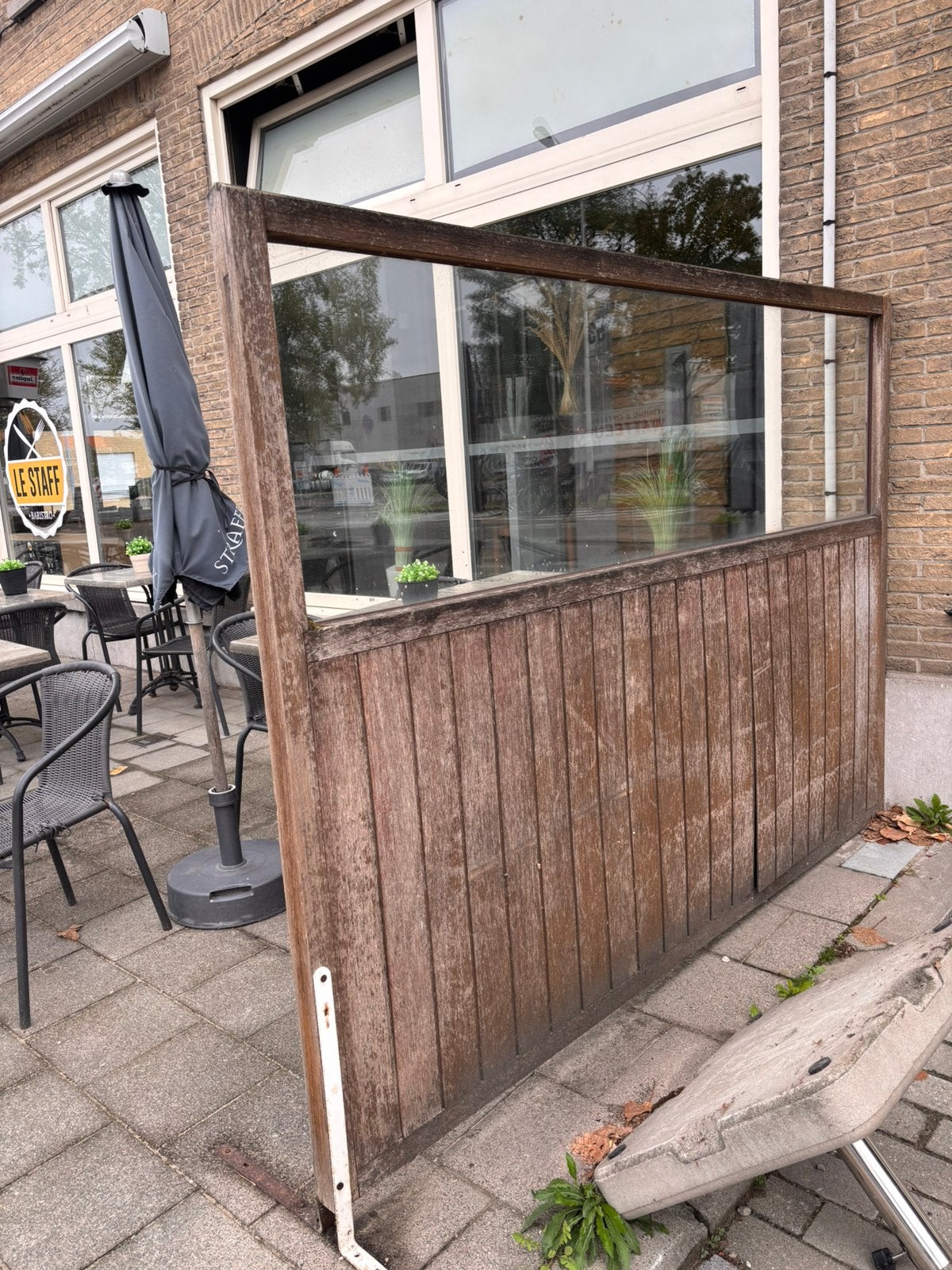 Windscherm voor terras, Ophalen, Minder dan 3 meter, Hout, 1 tot 2 meter