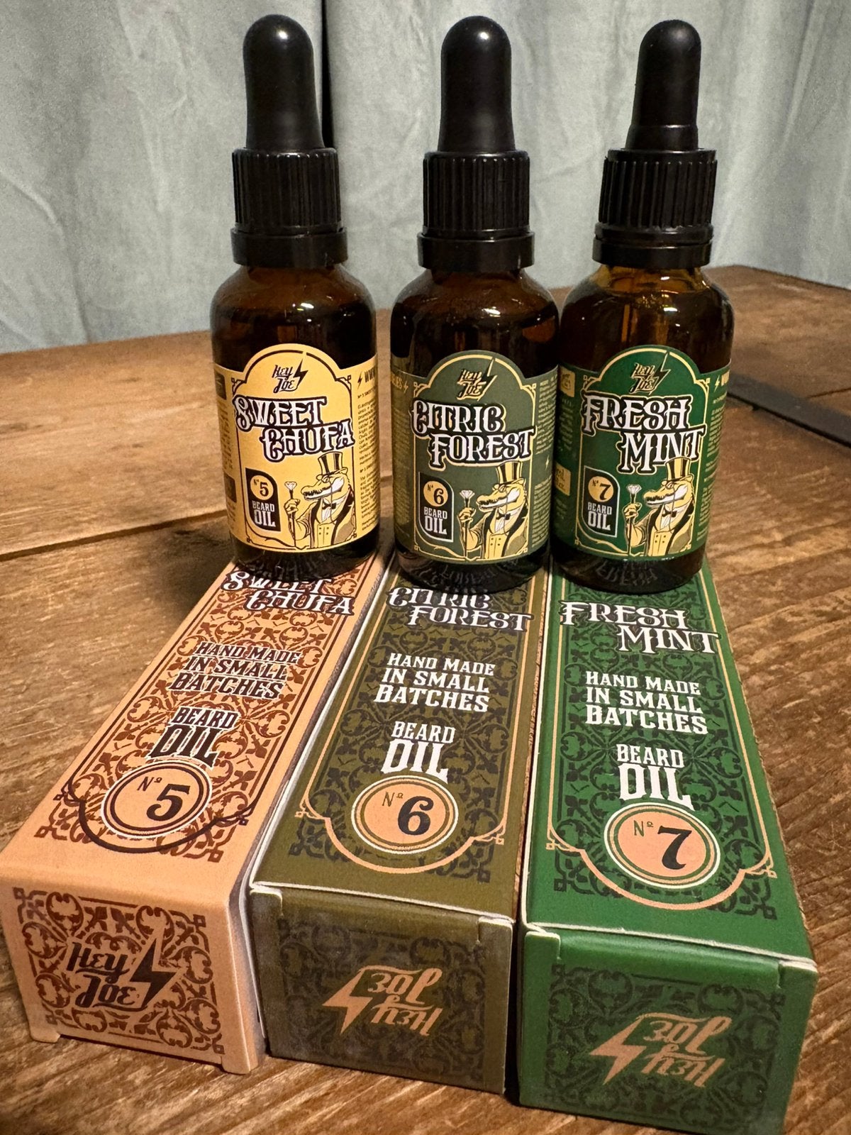 HUILE A BARBE LUXE HEY JOE DIFFERENTS PARFUMS LOT DE 3 NEUF, Enlèvement ou Envoi, Neuf, Soins