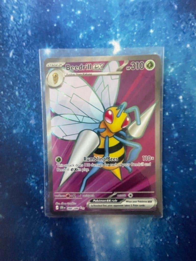 Beedril ex pokemon kaart, Ophalen, Zo goed als nieuw, Losse kaart, Foil