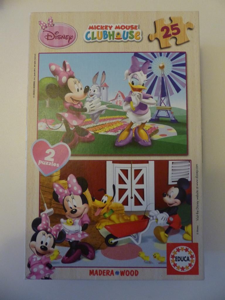 Mickey Mouse Clubhouse 25-delige houten puzzels (2), Kinderen en Baby's, 2 tot 4 jaar, 10 tot 50 stukjes, Ophalen of Verzenden