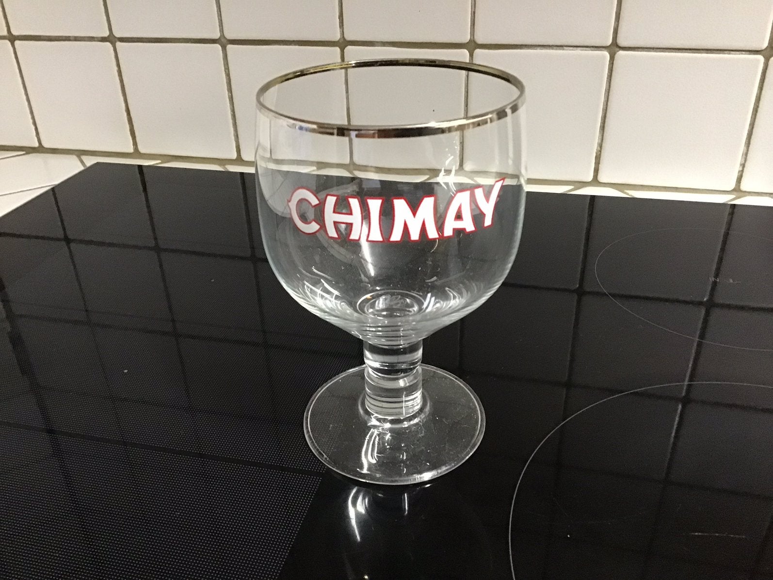 Verre ancien de Chimay, verre trappiste, verre à bière, Collections, Enlèvement ou Envoi, Utilisé