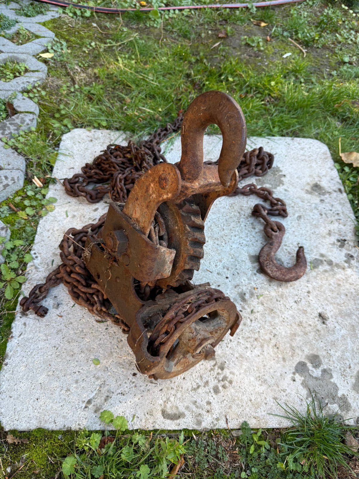 Grote katrol, Doe-het-zelf en Bouw, Ophalen, Gebruikt