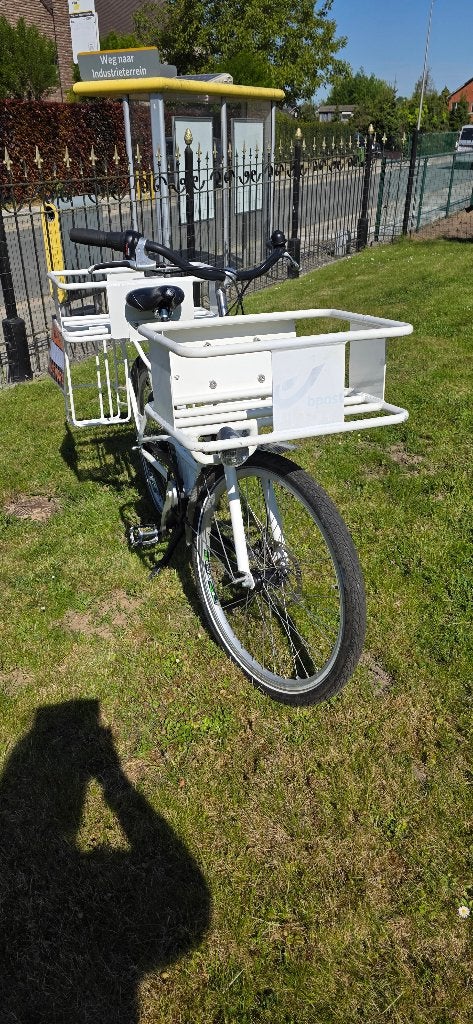 Vélo cargo blanc en bon état., Autres marques, Marchandises, Enlèvement, Utilisé