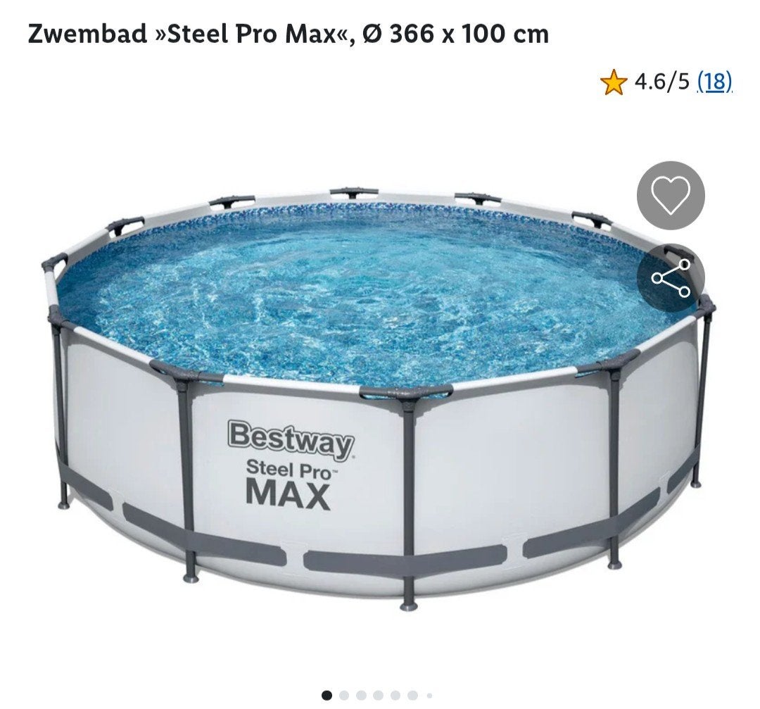 Bestway zwembad met toebehoren, Tuin en Terras, Ophalen, Afdekzeil
