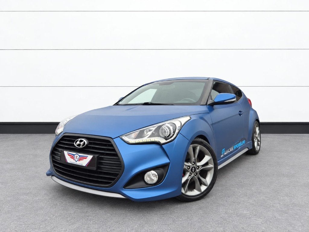 HYUNDAI VELOSTER TURBO*1.6-GDI*CAMERA*GPS*LEER*S-HEAT*PDC, Auto's, Voorwielaandrijving, 4 cilinders, Blauw, 137 kW